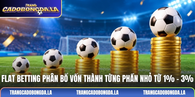 Flat Betting phân bổ vốn thành từng phần nhỏ từ 1% - 3%